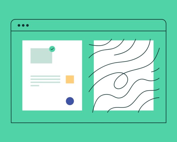 Graphic showing good use of white space on a website.