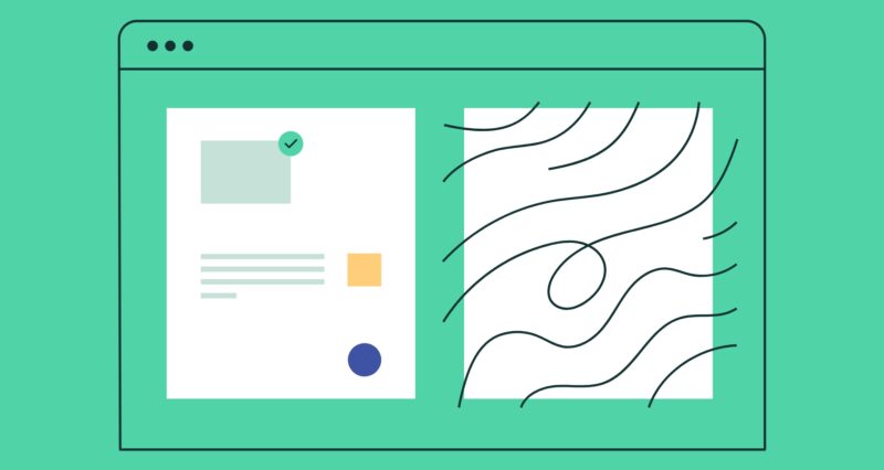 Graphic showing good use of white space on a website.