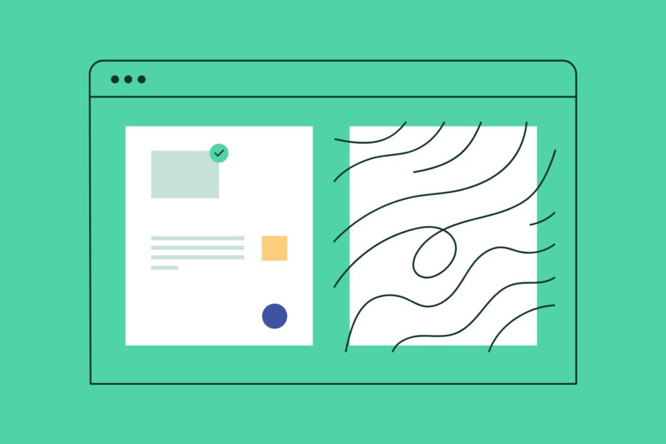 Graphic showing good use of white space on a website.